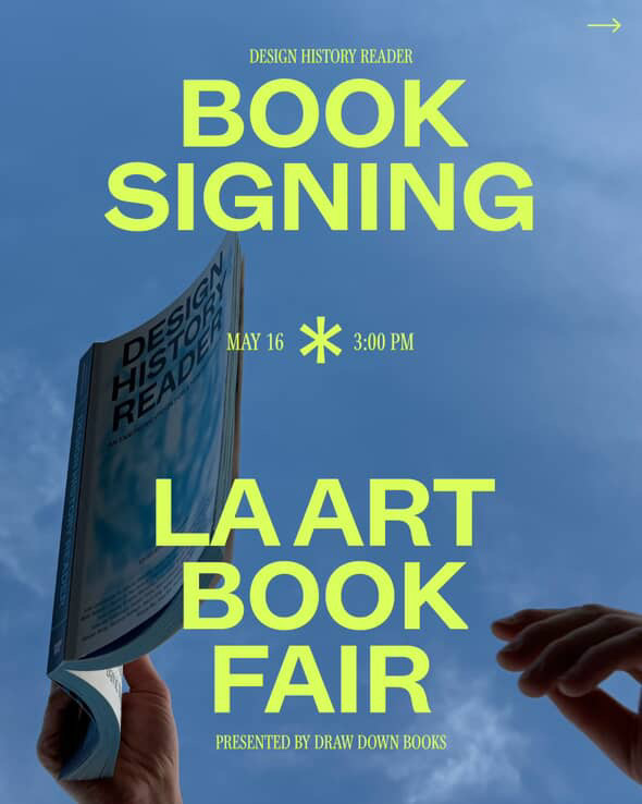 Design History Reader Book Signing at Printed Matter LA Art Book Fair