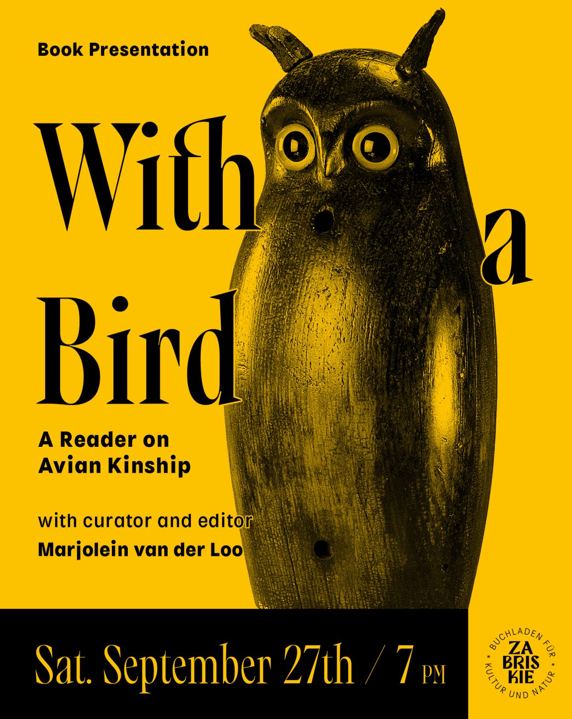 Book launch With a Bird, at Zabriskie, Berlin